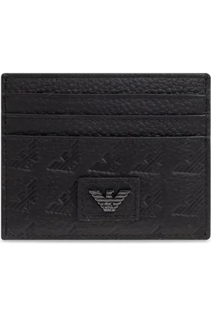 Emporio Armani Leren pasjeshouder met Eagle