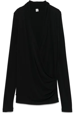 Totême Overlappende jersey blouse