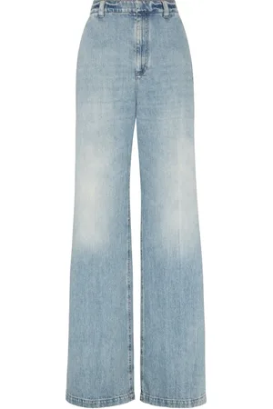 Brunello Cucinelli High waist jeans met wijde pijpen