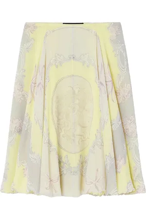 VERSACE Cameo zijden midi