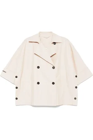 PESERICO SIGN Trenchcoat met kralen detail