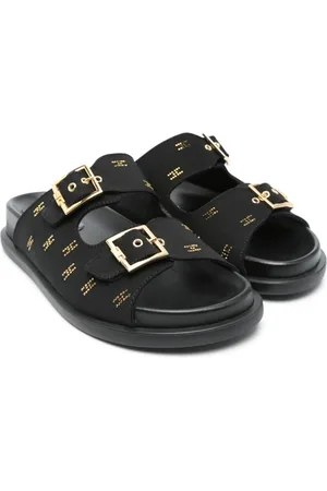 Elisabetta Franchi Sandalen met logo van stras