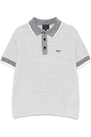 FAY Gebreid poloshirt
