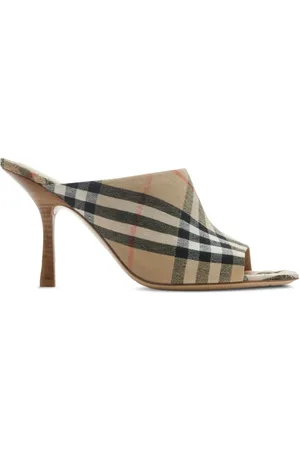 Burberry 90 mm Check News muiltjes