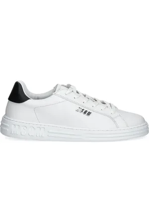 Msgm Leren sneakers met logoplakkaat