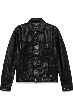 AMIRI Denim jack met gewaxte afwerking