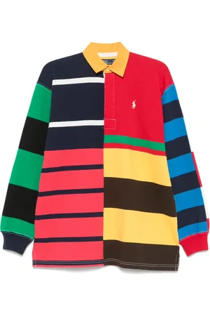 Ralph Lauren Jersey polotop met patchwork streep
