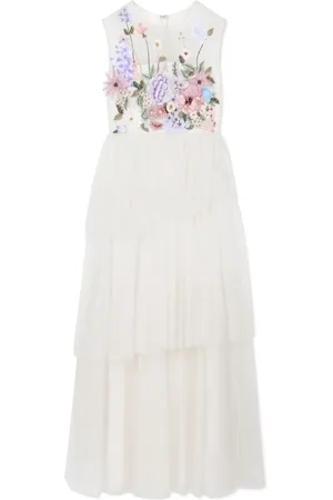 Maison Ava Jurk met geborduurde bloemen