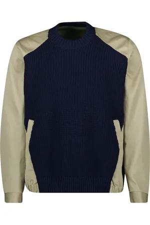 SACAI Sweater met vlakken