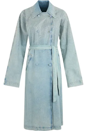 Liu Jo Denim trenchcoat verfraaid met stras