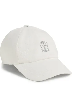 Brunello Cucinelli Honkbalpet met geborduurd logo