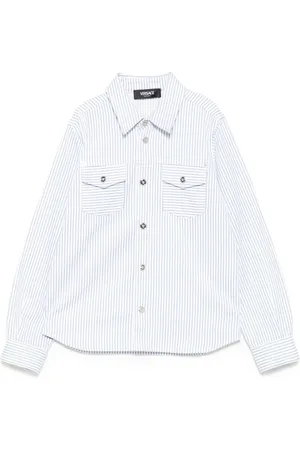 VERSACE Katoenen gestreept shirt