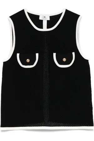 Elisabetta Franchi Opengebreide tanktop
