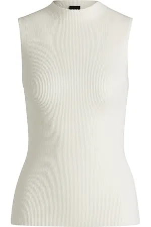 HUGO BOSS Geribbelde top