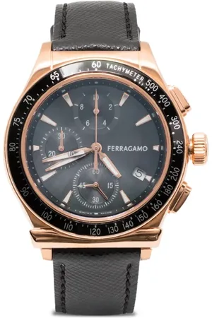 Salvatore Ferragamo Leren horloge