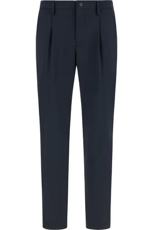 Boggi Milano Broek met gesmockt detail