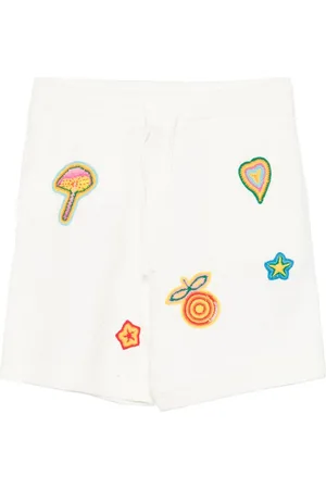 Casablanca Gehaakte shorts met patchdetails