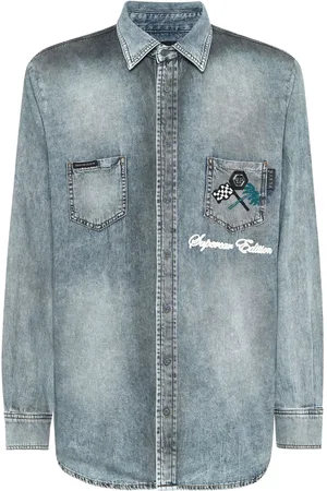 Philipp Plein Cars Racing denim overhemd