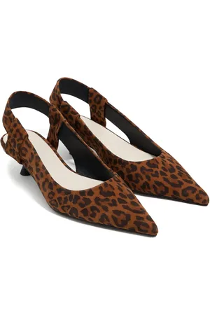 Bimba y Lola 40mm slingback pumps met luipaardprint