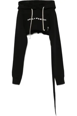 Rick Owens Felpa cropped hoodie