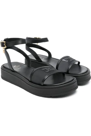 Elisabetta Franchi Sandalen met kristallen logo