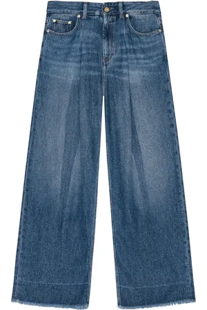 Ganni Jeans met wijde pijpen en applicatie