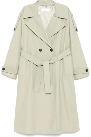 PESERICO SIGN Trenchcoat met kralendetail