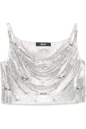 VERSACE Aluminium metalen mesh tanktop