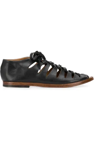 ALBERTO FASCIANI Gladiator leren sandalen