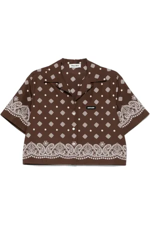 Miu Miu Blouse met bandanaprint