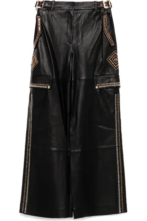 Camilla Leren cargo broek