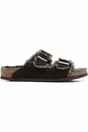 Birkenstock Arizona sandalen met bontvoering