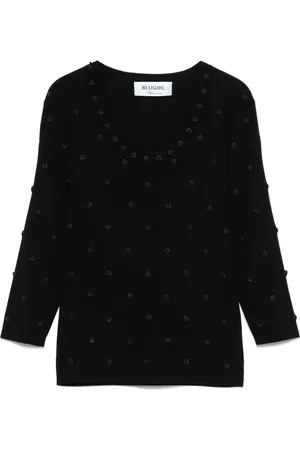 Blugirl Top met bloemenapplicatie
