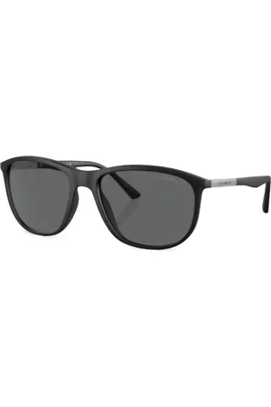 Emporio Armani Zonnebril met zilverkleurig detail