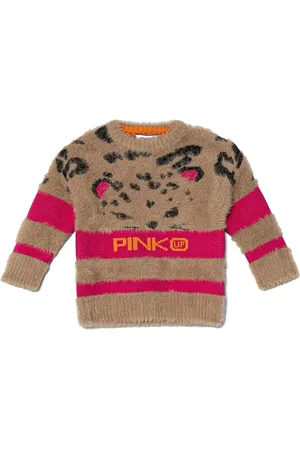 Pinko Intarsia trui met logo