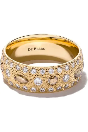 De Beers 18 kt geelgouden Talisman diamanten band
