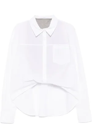 B+AB Asymmetrische gesmockte blouse