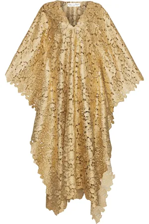 Oscar de la Renta Foiled tuniek met kant