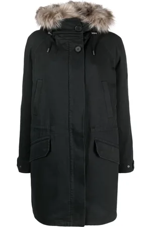 YVES SALOMON Parka met lammy afwerking