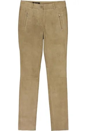 Loro Piana Leren "Brown" skinny broek