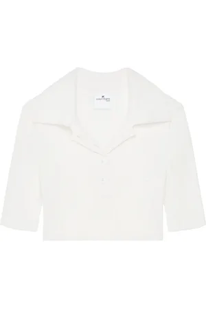 Courrèges Gebreide cropped polotop
