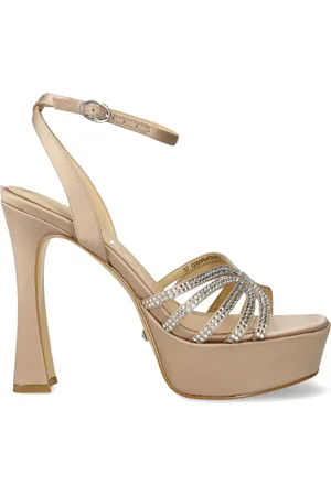 Guess 135 mm satijnen sandalen met stras