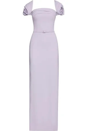 Oscar de la Renta Rosette column avondjurk