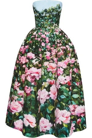 Oscar de la Renta Rose Field avondjurk
