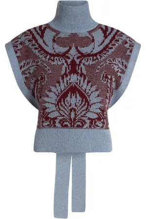 Etro Gebreide top met bloemen jacquard