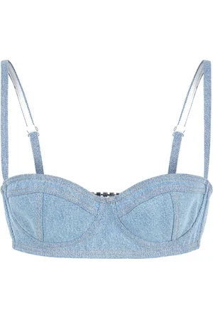GCDS Denim bustier verfraaid met logo