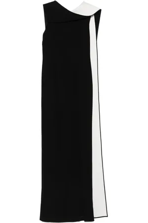 Roland Mouret Crêpe avondjurk met sjerpdetail