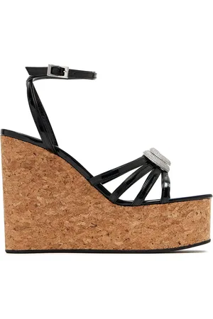 Mach & Mach 120 mm sandalen verfraaid met kristallen