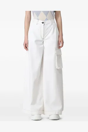 BALLANTYNE Cargo jeans met wijde pijpen