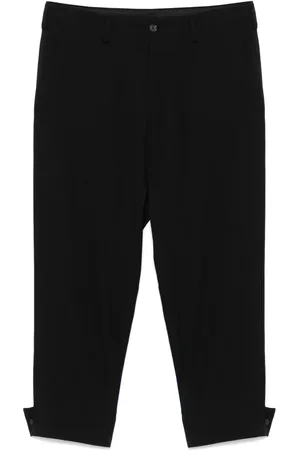 YOHJI YAMAMOTO Wollen broek met ceintuur afwerking